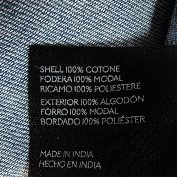 Anthropologie Womens XL Blue The Tommie Denim Eyelet Trim Dress NWT - Picture 14 of 14